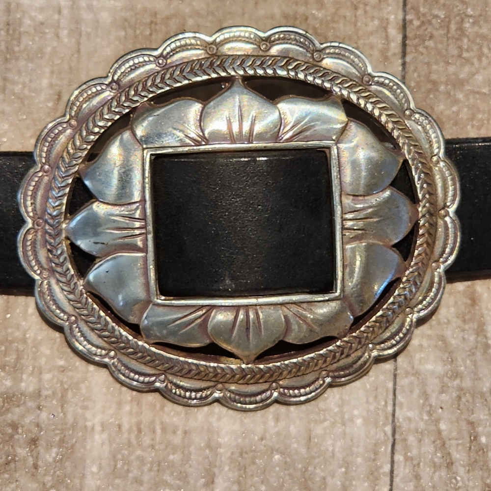 Brighton Black Leather Sunflower Concho Belt - Picture 8 of 15